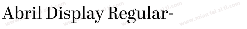Abril Display Regular字体转换